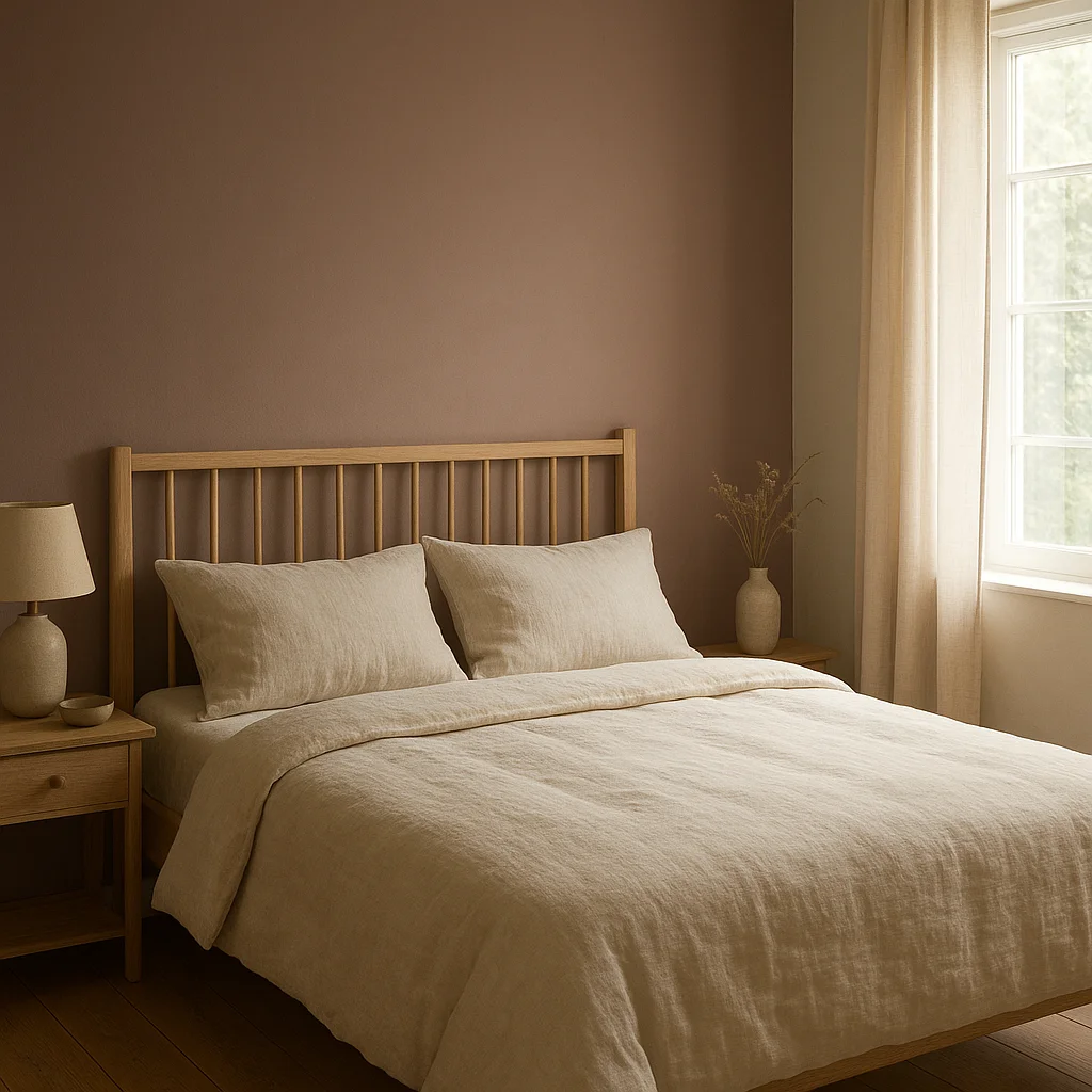 Chambre avec couleur de peinture apaisante