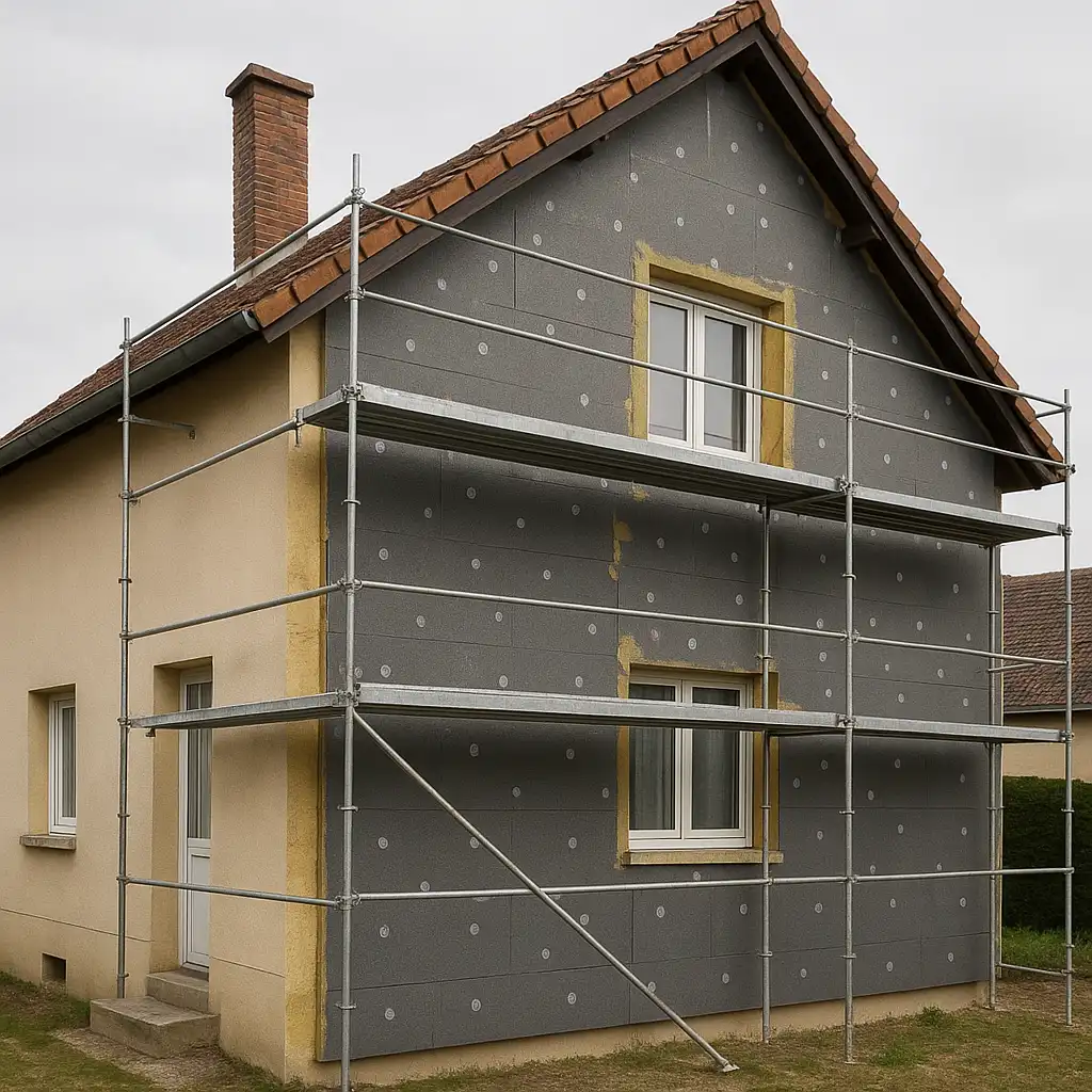 Isolation thermique par l’extérieur sur une maison
