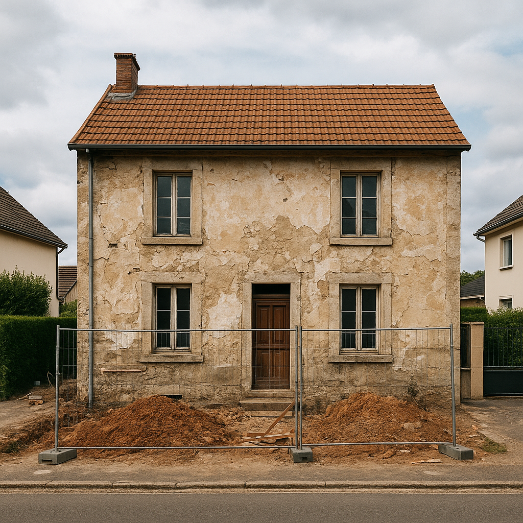Rénovation d’une maison ancienne : budget à prévoir poste par poste 2 Maison ancienne à rénover en France avec façade authentique