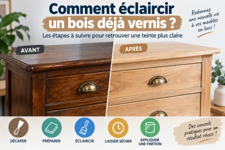 Comment éclaircir un bois déjà vernis ? Les étapes à suivre pour retrouver une teinte plus claire