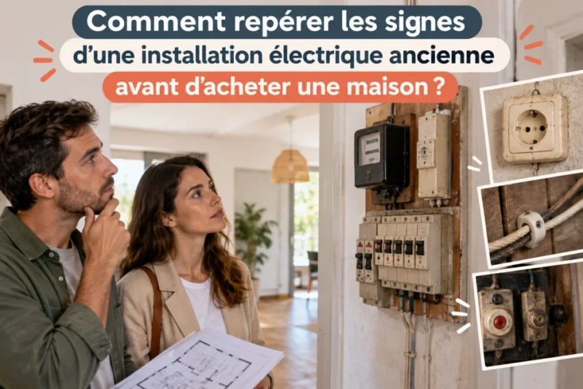 un homme et une femme regardent un tableau électrique mural avec disjoncteurs, dans un interieur lumineux