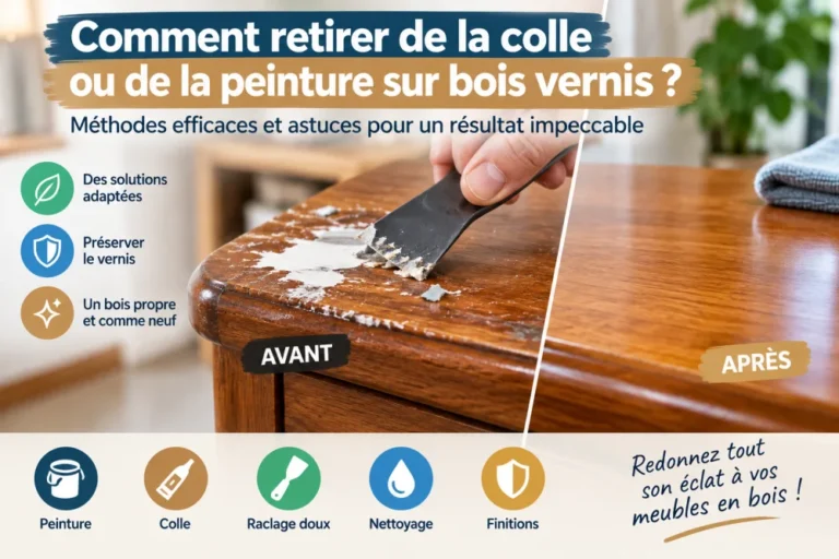 Comment enlever de la colle ou de la peinture sur du bois verni sans l’abîmer ?