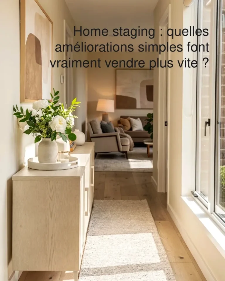 Home staging : quelles améliorations simples font vraiment vendre plus vite ?