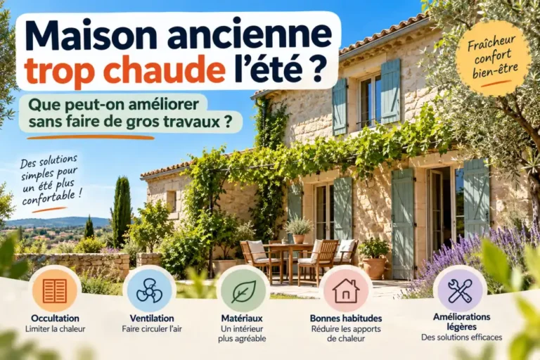 Maison ancienne trop chaude l’été : que peut-on améliorer sans faire de gros travaux ?